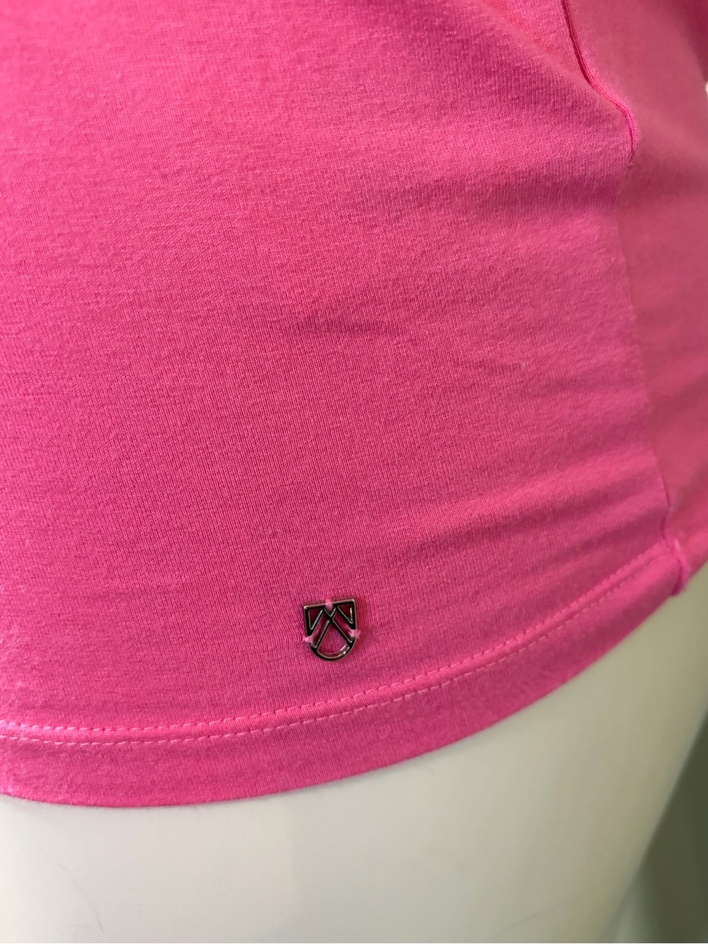 38. Marble Bright Pink Women's Short Sleeve Top - Picture 3 of 7
